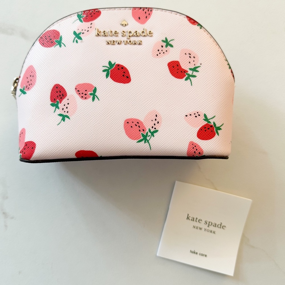 Kate Spade Wild Strawberry Cosmetic Case NWT